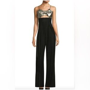 Petersyn x Revolve Ethan Velvet Jumpsuit in Antique Black Size Large